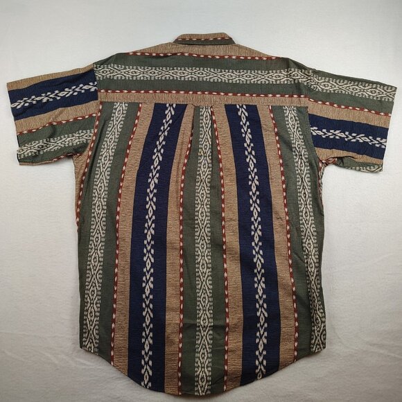 Vintage Chaps Ralph Lauren Shirt Mens Medium Aztec Western - Picture 2 of 9